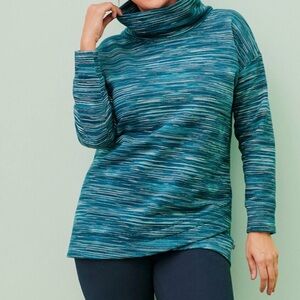 T by Talbots CLASSIC FRENCH TERRY PULLOVER - SPACE DYE woman’s medium top